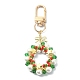 Corona de navidad concha perla colgante decoración HJEW-TA00024-1