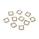 Latón micro pavimenta claro cubic zirconia anillos de compuerta de resorte ZIRC-F120-005G-3