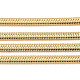 手作りイオンプレーティング（ip）304ステンレスヘリンボーンチェーン  ハンダ付け  スプールで  ゴールドカラー  2x0.7mm  約32.8フィート（10m）/ロール STAS-P203-D02-1