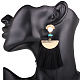 Boucles d'oreilles pompon à la mode pour femmes EJEW-N0020-018D-3