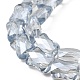 Ab couleur plaqué perles de verre transparent brins EGLA-P051-06A-A03-2