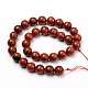 Faceted Round Natural Red Jasper Bead Strands G-L377-20-12mm-2
