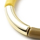Bracelet extensible perlé tube incurvé acrylique pour femme BJEW-JB08438-05-4
