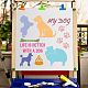 GORGECRAFT 30×30Cm Dog Paw Print Stencils Sweet Puppy Template Large Animal Templates Reusable Sign Square Stencil for Painting on Wood Wall Scrapbooking Card Floor DIY Home Crafts DIY-WH0244-241-5