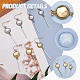 8 paires 4 styles de boucles d'oreilles pendantes en verre à dôme blanc EJEW-AB00008-5