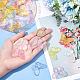 NBEADS 60 Pcs 6 Colors Acrylic Butterfly Charms PACR-NB0001-06-3