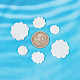 Benecreat 30pcs3サイズの天然淡水シェルビーズ  ホタテの形  乳白色  10pcs /サイズ SHEL-BC0001-008-4