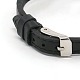 Braided Leather Cord Infinity Link Bracelets BJEW-F047-03C-3