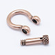 Brass D-Ring Shackles Clasps KK-P130-078R-NR-2