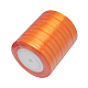 シングルフェイスサテンリボン  ポリエステルリボン  オレンジ  1/4インチ（6mm）  約25ヤード/ロール（22.86メートル/ロール）  10のロール/グループ  250ヤード/グループ（228.6メートル/グループ） RC6mmY024-2