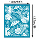 OLYCRAFT 4x5 Inch Birds of Paradise Silk Screen Stencils for Polymer Clay Tropical Plants Clay Stencils Silk Screen Printing Stencils Frangipani Non-Adhesive Mesh Transfer for Earrings Jewelry Making DIY-WH0341-382-2
