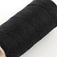 布地やDIYクラフト用品402ポリエステル縫糸コード  ブラック  約210m /ロール  0.1mm  12のロール/箱 OCOR-R028-B01-2