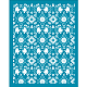 シルクスクリーン印刷ステンシル  木に塗るため  DIYデコレーションTシャツ生地  花柄  12.7x10cm DIY-WH0341-322-1