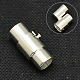 Brass Locking Tube Magnetic Clasps KK-Q089-S-NR-1