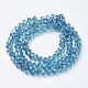 Electroplate Transparent Glass Beads Strands EGLA-A034-T2mm-F17-2