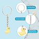 DICOSMETIC 40Pcs 5 Colors Duck Keychain 28mm Keyring with Chain and Little Resin Duck Pendants Cute Duck Pendant Key Ring for Purse Handbags Decoration Birthday Party Supplies Gifts KEYC-PH01492-3