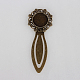 Bronze antique supports fer signet cabochon X-PALLOY-N0084-03AB-NF-1