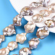 Fili di perle keshi nucleate naturali barocche PEAR-S020-A02-1