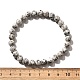 Jaspe de sésamo natural / pulseras elásticas de cuentas de kiwi jaspe&nbsp;BJEW-K212-A-033-6