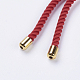 Nylon Twisted Cord Armband machen MAK-F018-01G-RS-4