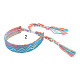 Bracelet cordon en coton tressé motif vagues FIND-PW0013-002B-1