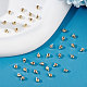 Beebeecraft 40Pcs/Box 2 Style Tube Crimp Beads 14K Gold Plated Brass Crimp Beads Smooth Small Positioning Spacer Beads 0.6mm Hole for Jewelry Making KK-BBC0003-81-5