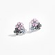 Rhodium Plated 925 Sterling Silver Stud Earrings STER-BB72161-5