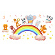 塩ビウォールステッカー  壁飾り  虹の模様  270x840mm DIY-WH0228-614-1