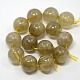 Natural Gold Rutilated Quartz Beads Strands G-G099-8mm-18-2