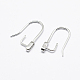 Rhodium Plated 925 Sterling Silver Earring Hooks STER-F033-52P-2