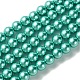 Fili di perle rotonde di perle di vetro tinto ecologico HY-A008-8mm-RB073