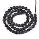 Natural Golden Sheen Obsidian Beads Strands G-T108-04-2