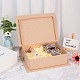 クラフト紙箱  結婚式の創造的なキャンディーボックス  本の形  バリーウッド  22.55x18x6.3cm CON-WH0069-34-8
