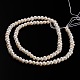 Natural Pearl Round Bead Strands PEAR-E004-45-2