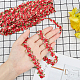 Gorgecraft5ヤードフラワートリムリボン赤い花diyレースアップリケ縫製クラフトレースエッジトリムウェディングドレス装飾diyパーティー装飾服 OCOR-GF0001-17F-3