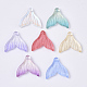 Transparent Spray Painted  Glass Pendants GLAA-S190-009A-2