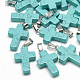Dyed Synthetic Turquoise Pendants G-T080-15-1