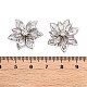 Flache Cabochons aus Acryl-Strass-Blüten RSB027-06-3