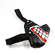 Punk PU Leather Teeth Pattern Mouth Cover AJEW-O015-01-5