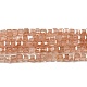 立方晶ジルコニアビーズ連売り  多面カット正方形  ダークサーモン  2.5x2.5x2.5mm  穴：0.6mm  約159~160個/連  14.57''~14.76''（37~37.5センチメートル） ZIRC-P109-01A-03-1