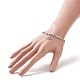 Buntes Stretch-Armband aus Saatperlenperlen mit Messinganhängern für Damen BJEW-JB09218-03-3