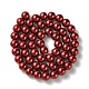 Brins de perles rondes en verre teinté écologique HY-A008-8mm-RB038-2