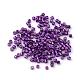 電気めっきシリンダーシードビーズ  均一サイズ  メタリックカラー  暗紫色  1~1.5x1.5~2mm  穴：0.5mm  約50 G /袋  約5000個/袋 SEED-R041-05-3