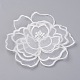 レース刺繍縫製繊維  DIYアクセサリー  花  ホワイト  91x95mm X-DIY-WH0033-20-1