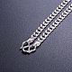 925 стерлингового серебра Снаряженная цепи ожерелья STER-D022-02-3