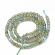 Perles d'apatite verts naturels brins G-S150-54-4mm-2