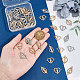 Unicraftale 50pcs 5 styles Religion Alloy Connector Charms FIND-UN0002-29-2