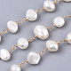 Cadenas de perlas de agua dulce naturales hechas a mano CHC-S010-001-1