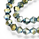 Chapelets de perles en verre électroplaqué EGLA-R094-4mm-16-3