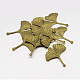 Brass Ginkgo Leaf Pendants KK-O064-AB-NF-1